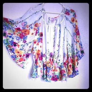 H&M sheer floral top